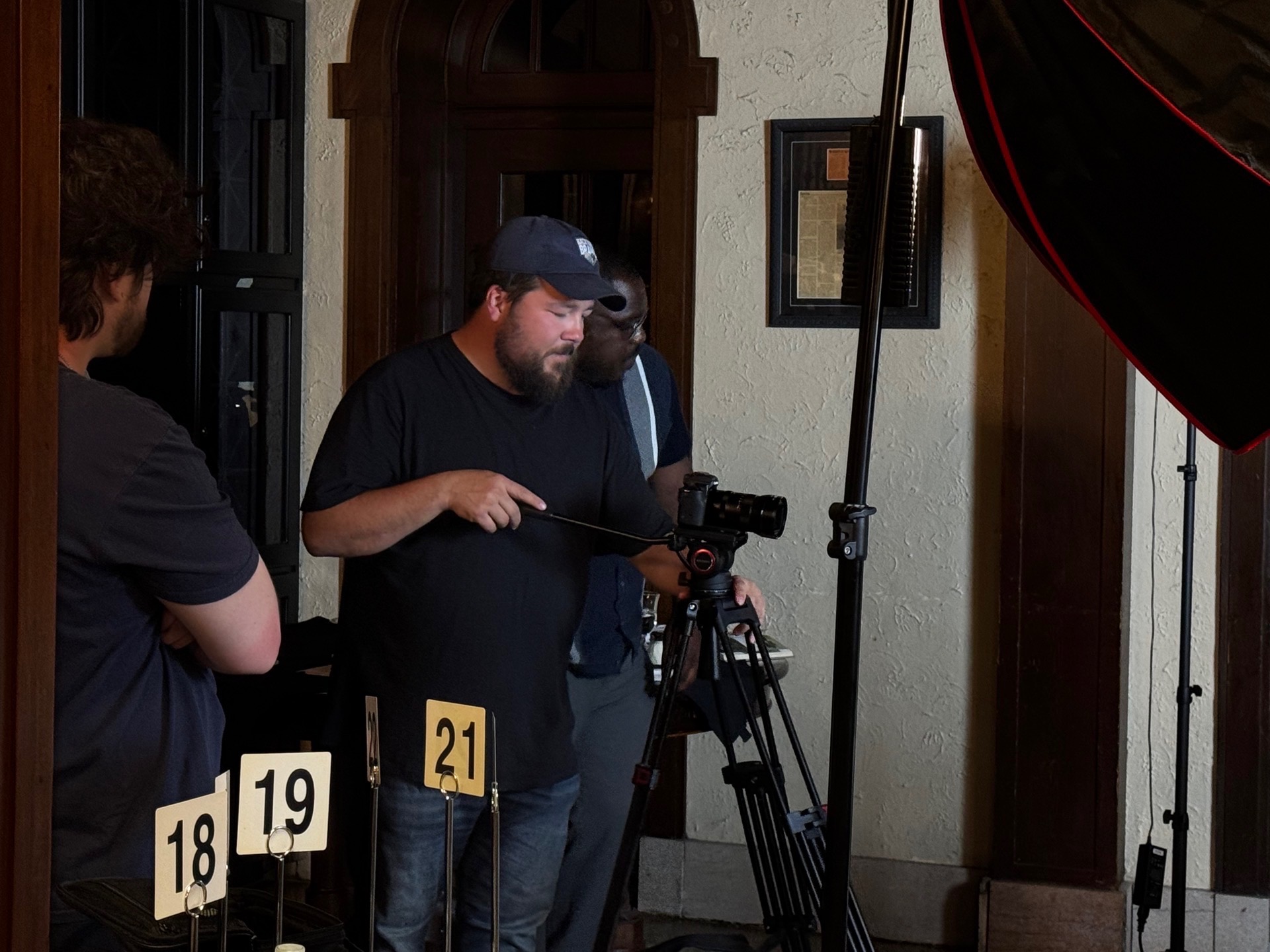 Production still 6 from The Depot filming process