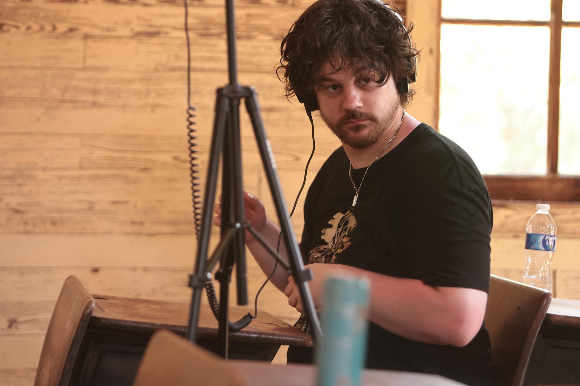 Production still 13 from The Depot filming process